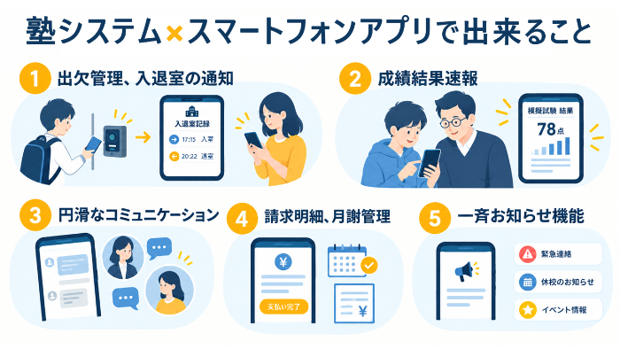 塾システム_スマートフォンアプリとの連携でできること